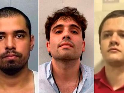 Osiel Cárdenas Jr., Ovidio Guzmán y Rubén Oseguera, hijos de tres poderosos narcotraficantes mexicanos.