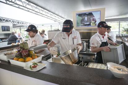 Cocina del equipo Red Bull