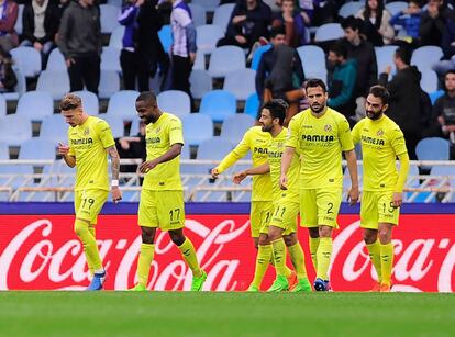 Castillejo celebra su gol a la Real Sociedad en el último minuto.