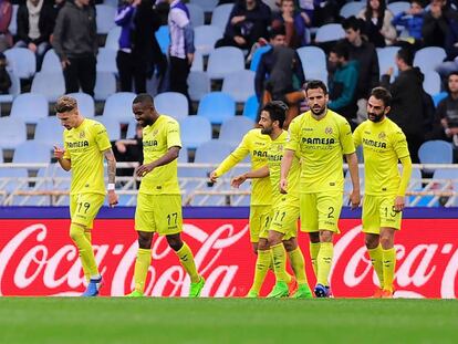Castillejo celebra su gol a la Real Sociedad en el último minuto.