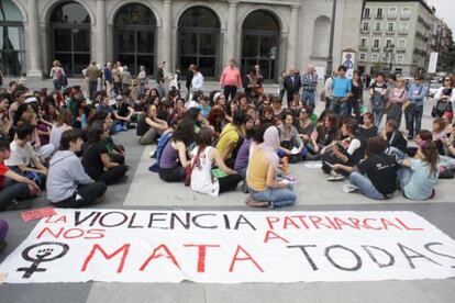 A protest against gender violence affecting women. 