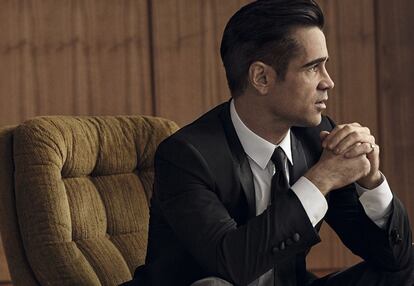 Colin Farrell posa en Londres en exclusiva para ICON vestido de Dolce & Gabbana.