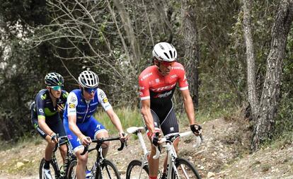 Contador, De la Cruz y Marc Soler en la París-Niza, el 12 de marzo.