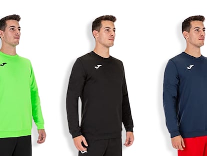 Tres de los colores en los que puede adquirirse esta sudadera. JOMA.