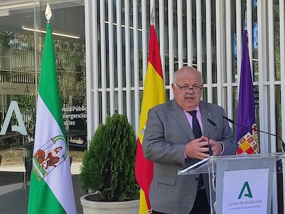 Andalusian regional health chief Jesús Aguirre pictured on Thursday.