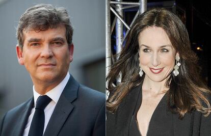 El ministro de Industria, Arnaud Montebourg, y la actriz francesa Elsa Zylberstein.