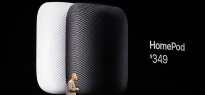 Presentación de los HomePod en junio de 2017.