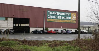 Sede de la empresa Grúas Estación en Padrón, en una imagen de 2010.