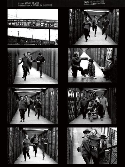 Negativos de la cinta 'Jules y Jim'. La película francesa fue dirigida por François Truffaut en el año 1962 y forma parte del movimiento cinematográfico denominado Nouvelle vague. El filme está basada en un libro de Henri-Pierre Roché.