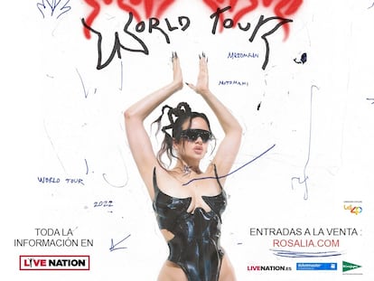 Imagen promocional de la gira internacional anunciada por la artista Rosalía.