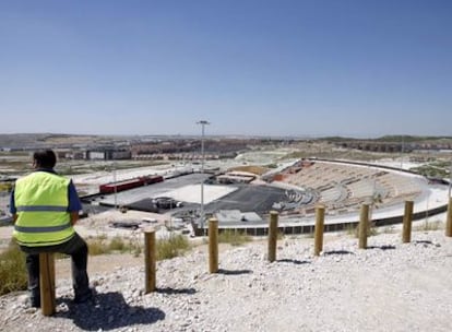 Vista del auditorio Miguel Ríos, construido sobre el antiguo vertedero de Rivas Vaciamadrid.