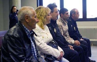 Los acusados durante el juicio