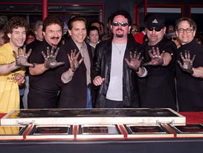 Miembros de la banda de rock Toto, en una imagen de 1999.