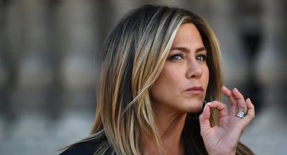 Jennifer Aniston en la presentaci&oacute;n de la nueva colecci&oacute;n  Louis Vuitton en abril de 2017.