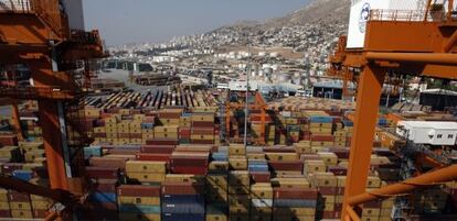 Terminal del puerto de Pireo en Grecia 