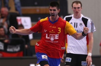 Eduardo Gurbindo, durante el partido ante Alemania.