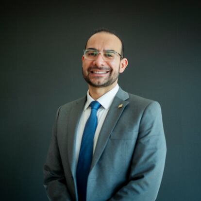 El Dr. Luis Arriaga Valenzuela, rector de la Universidad Iberoamericana de Ciudad de México, el lunes 29 de abril de 2024 en la oficina de la rectoría en la universidad, en Santa Fe (Ciudad de México).