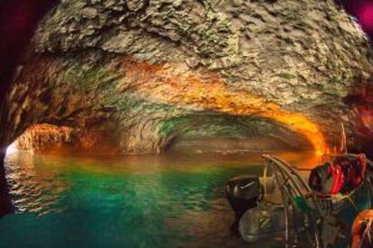 Interior de Cueva Bonita, en La Palma.