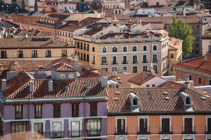 Residential buildings in Madrid, Spain (Sabadell - mercado de alquiler)