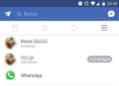 Este acceso directo sería el primer fruto de la colaboración entre WhatsApp y Facebook