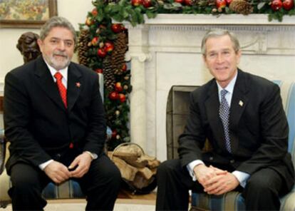 Lula y Bush, durante su encuentro en la Casa Blanca.