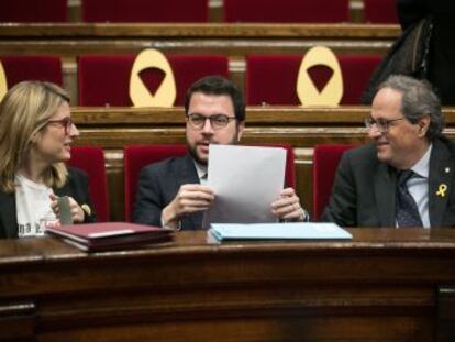 La vicepresidenta, Carmen Calvo, y la ministra Meritxell Batet se reunirán en paralelo con el  vicepresident , Pere Aragonès, y la consejera Elsa Artadi