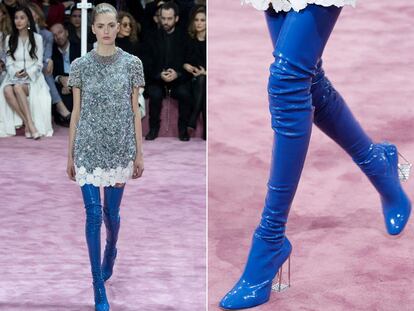 La Alta Costura de Dior desfila en botas mosqueteras plastificadas
