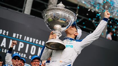 Álex Palou, tras ganar la IndyCar.