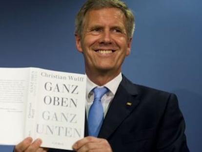 El expresident alemán, Christian Wulff, en la presentación de su libro 'En lo más alto, en lo más bajo'.