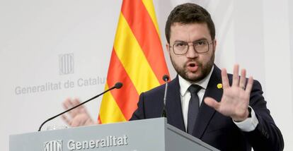 El presidente de la Generalitat, Pere Aragonès.