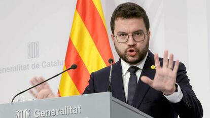 El presidente de la Generalitat, Pere Aragonès.