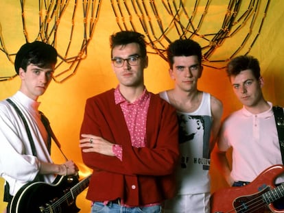 Johnny Marr, Morrisey, Mike Joyce y Andy Rourke. The Smiths en Chicago en 1985.