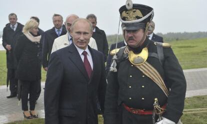 Vladimir Putin durante la conmemoración del 200 aniversario de la batalla de Borodino.