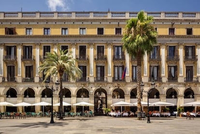 Vista de la plaza Reial, en el barrio Gótico de la capital catalana.