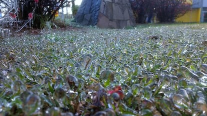 E o frio não decepcionou. A temperatura mínima ficou abaixo de zero em toda a área de serra de Santa Catarina e Rio Grande do Sul