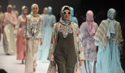 Un desfile del Jakarta Fashion Week.