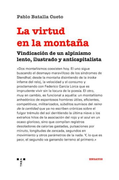 Portada de La virtud en la montaña, de Pablo Batalla.