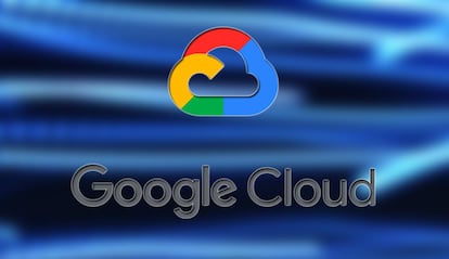 Logo de Google Cloud con fondo azul