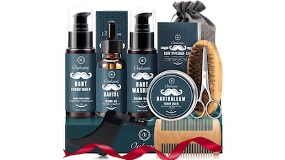 Kit de cuidado para la barba.
