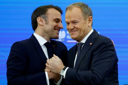 Donald Tusk y Emmanuel Macron