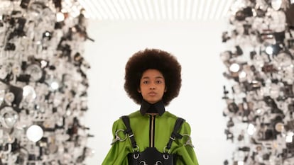 La afrodescendiente madrileña África Mina, en el centenario de Gucci, en 2021.