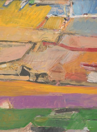 La pieza del pintor Richard Diebenkorn, <i>Berkeley No. 52</i> (1955), es un ejemplo del expresionismo abstracto, un estilo creado por el artista californiano.