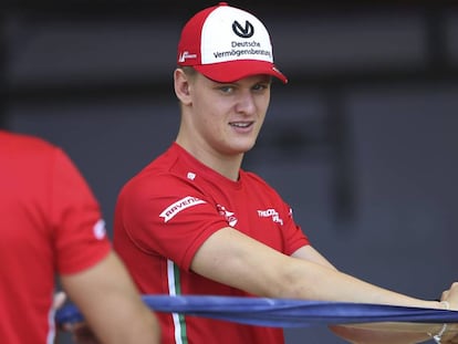 Mick Schumacher, en el circuito Yas Marina de Abu Dhabi.