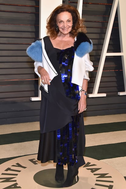 La diseñadora (y presidenta de la CFDA), Diane Von Furstenberg.