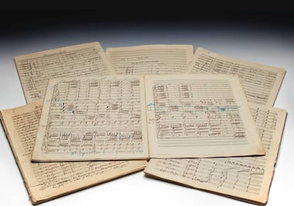 La partitura de la &#039;Segunda Sinfon&iacute;a&#039; de Mahler que sale a subasta. 