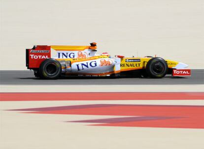 El R29 de Fernando Alonso, en Bahrein.