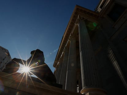 Exterior del Congreso de los Diputados en Madrid.