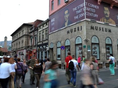 Esquina de Sarajevo donde Princip mat&oacute; al archiduque.