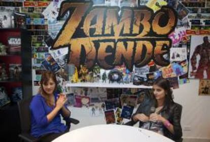 Luz Adriana Morales (i), directora comercial de 7gLab, y Samara Acosta Giraldo, encargada de Mercadeo y Relaciones Públicas, hablan con Colombia.inn sobre la participación de esta empresa colombiana en una coproducción con Disney y su proyecto de llevar al cine la historieta de un héroe latinoamericano de origen africano e indígena. Colombia.inn