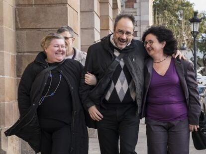 Antonio Baños, diputat de la CUP, a la seva arribada ahir al Parlament.